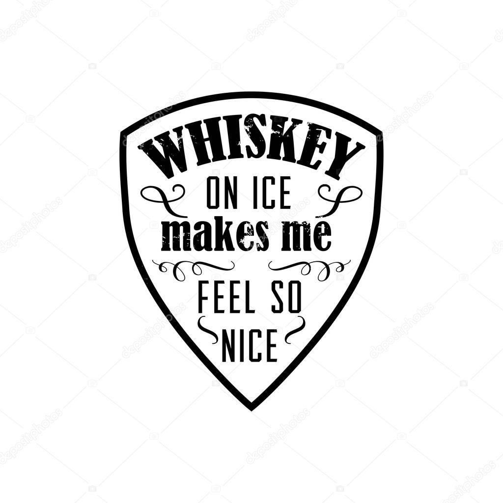 whiskey vector badge