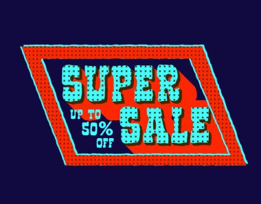 Süper satış renkli tabela