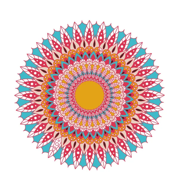 Kolorowanka dla dorosłych i starszych dzieci. Kolorowanka motyl dekoracyjny stronę. Dekoracyjne arabski okrągły ozdobny mandali koronki. Mandala Abstrakcja colorful — Wektor stockowy