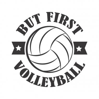 Voleybol rozet, vektör çizim