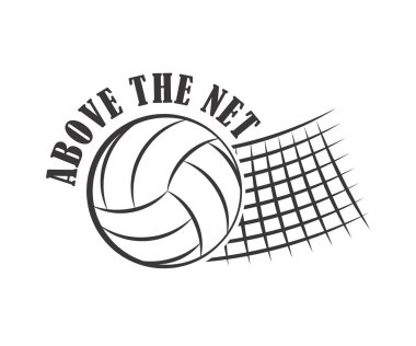 Voleybol rozet, vektör çizim