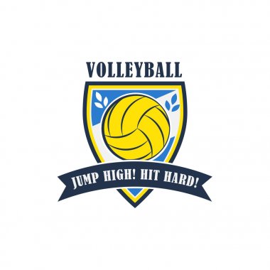Voleybol rozet, vektör çizim