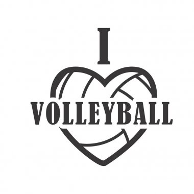 Voleybol rozet, vektör çizim