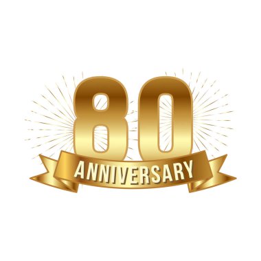 Yıldönümü altın seksen yıl numarası