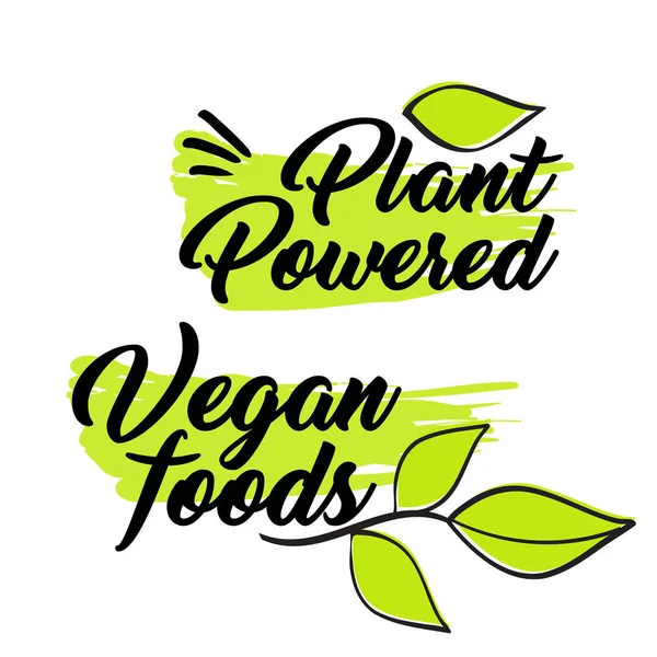 Organic and vegan logo labels