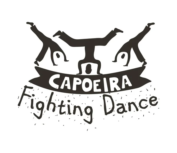 Capoeira fighting dance — Stock Vector