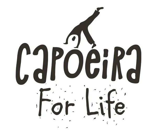 Capoeira Brazilian dance of African origin poster — Stock Vector