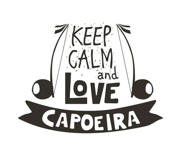 Capoeira musik affisch — Stock vektor
