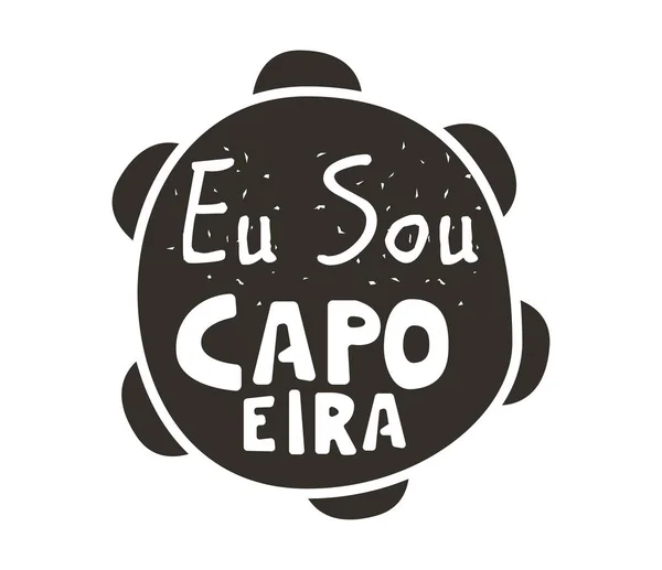 Cartel musical de capoeira — Vector de stock