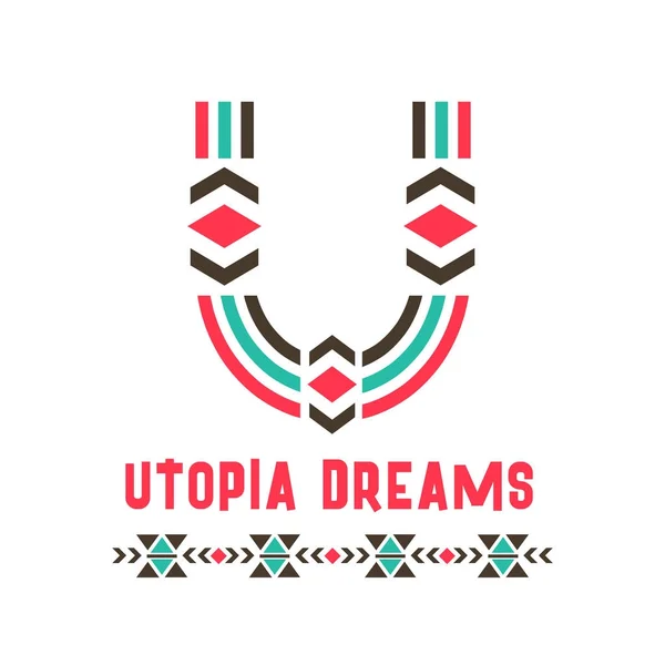 Utopia drömmar logotyp — Stock vektor