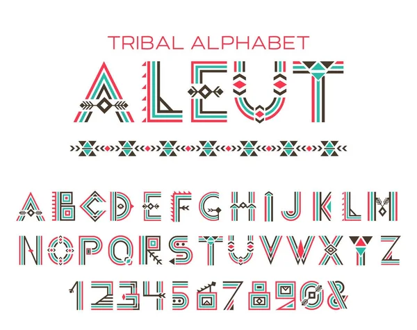Alphabet Aleut tribal — Image vectorielle