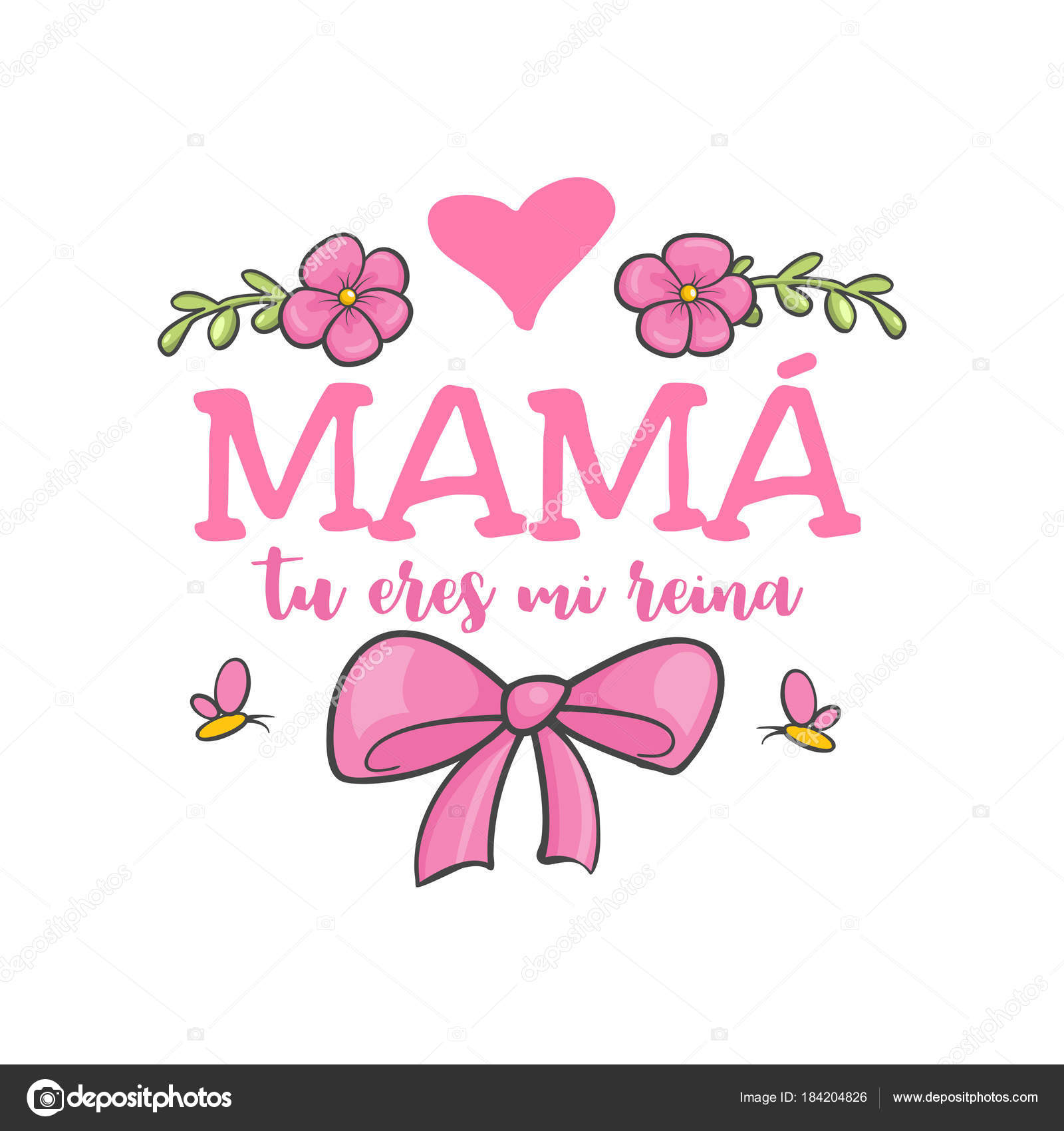 西班牙母亲节问候语图库矢量图©Peliken 184204826, image size:1600x1700