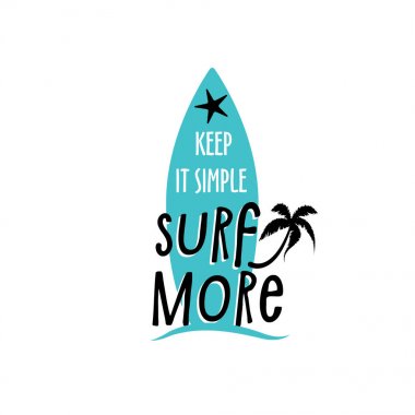 Serf daha fazla, yaratıcı yaz yazıt rozet tasarımınız için.