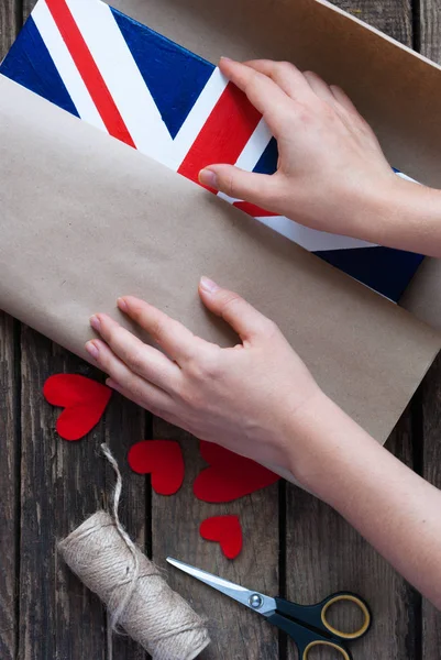 Painted Flag of The United Kingdom of Great Britain and Northern — Stock Photo, Image