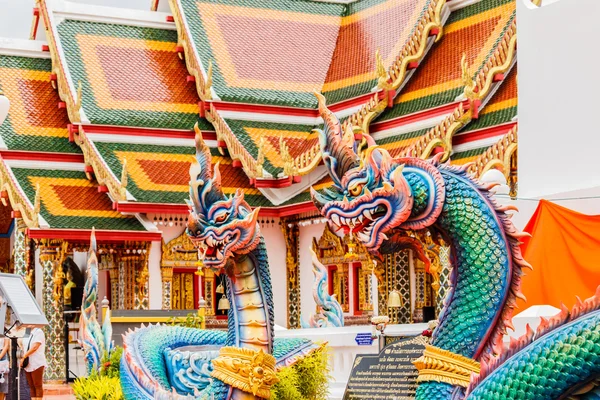 Thai dragon or king of Naga statue in phathat Cheung choom worav — Stock Photo, Image