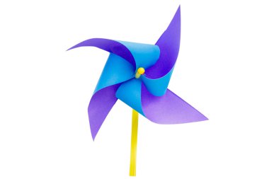 clippingpath beyaz zemin üzerine kağıt yel değirmenleri izole