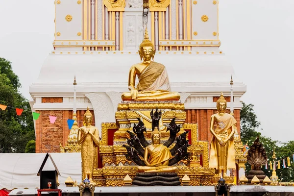 Statue of Buddha in Maha that temple in nakhonphanom province th — Stock Photo, Image