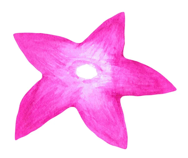 Rózsaszín virág, akvarell — Stock Fotó