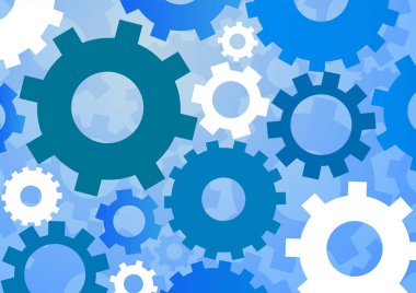 Gears'ı ile vektör arka plan. Ayarları ve parametreleri çalışma sürecinin.