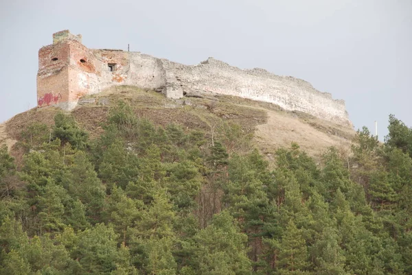 Оборонні стіни Замковій горі — стокове фото