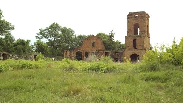 Hrad v oblasti Korets Rivne. Ukrajina — Stock video