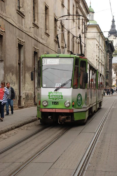 Pasażer tramwaju shkoda — Zdjęcie stockowe