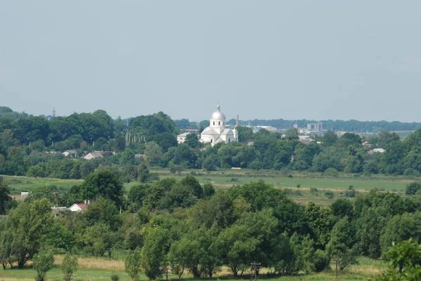 Ogólny Widok Obrzeża Małego Miasteczka — Zdjęcie stockowe