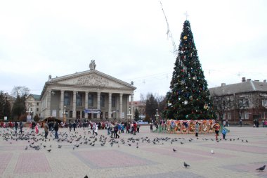 Köşe Tiyatro kare Ternopil.Ukraine.December 2014