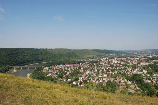 Stad Van Zalishchyky Ternopil Regio Oekraïne — Stockfoto