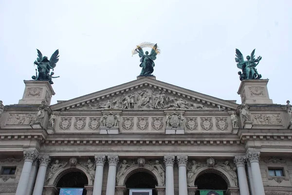 Ukrainian National Academic Theater Opera Ballet Named Solomiya Krushelnytska Lviv — Stock Photo, Image