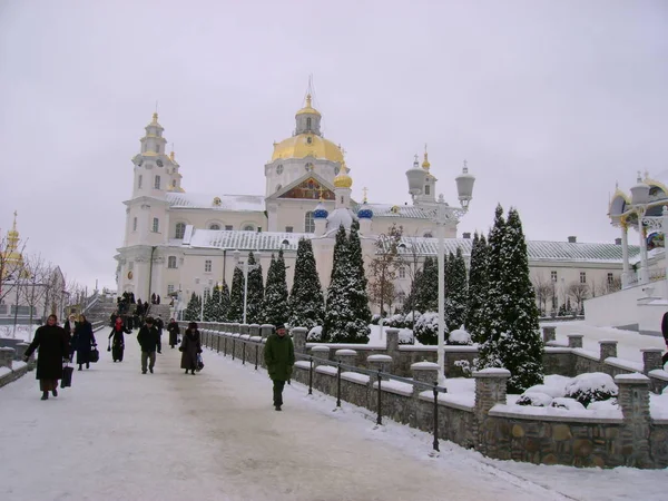 Успенський Собор Святої Успенської Почаїв Lavra December 2007 — стокове фото