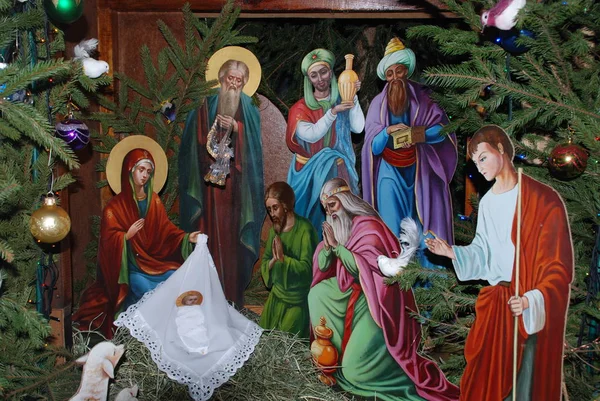 Wieg Van Kerstmis Het Klooster Januari 2012 — Stockfoto