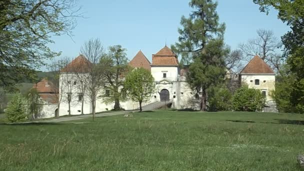 Architectonische Types Svirzh Castle — Stockvideo