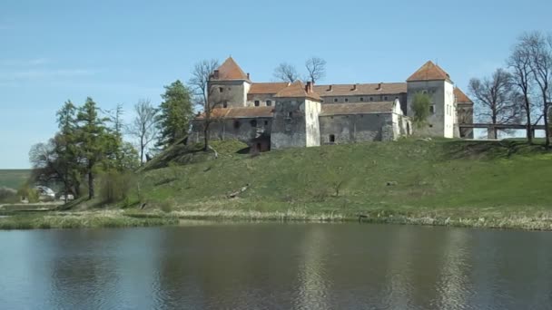 Tipos Arquitetônicos Castelo Svirzh — Vídeo de Stock