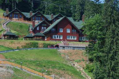 Otel Bukovel, genel görünümü. Temmuz 2011