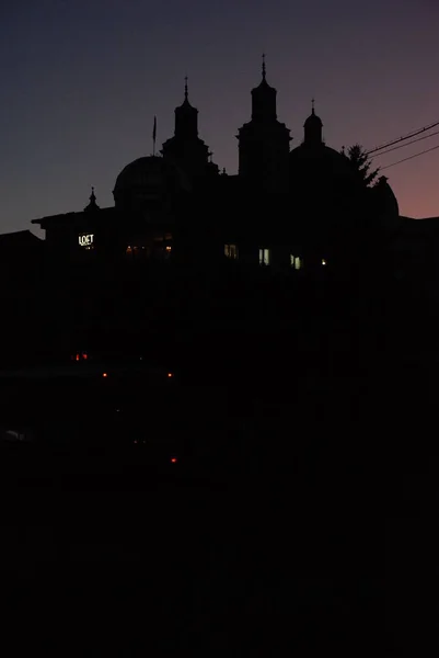 旧市街の上の夜 — ストック写真