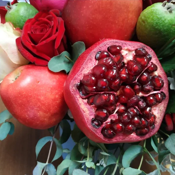 Flower and fruit bouquet