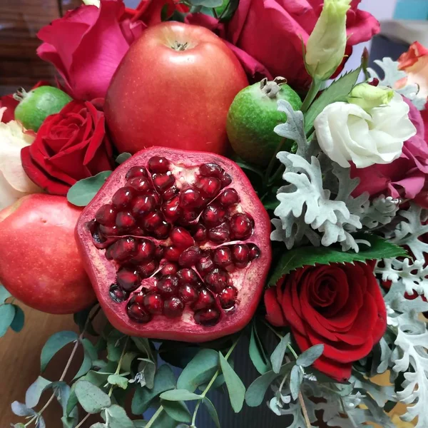 Flower and fruit bouquet