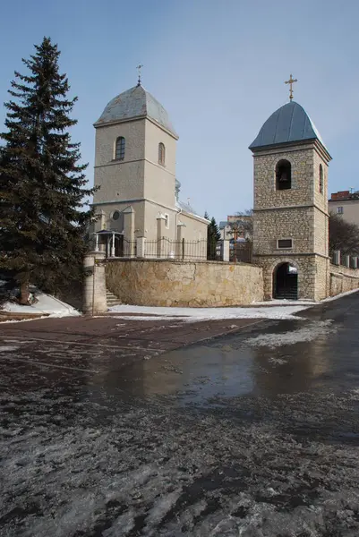 Церковь Святого Креста Тернополе — стоковое фото