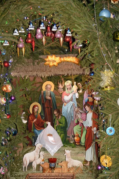 Рождественская Кроватка Монастыре — стоковое фото