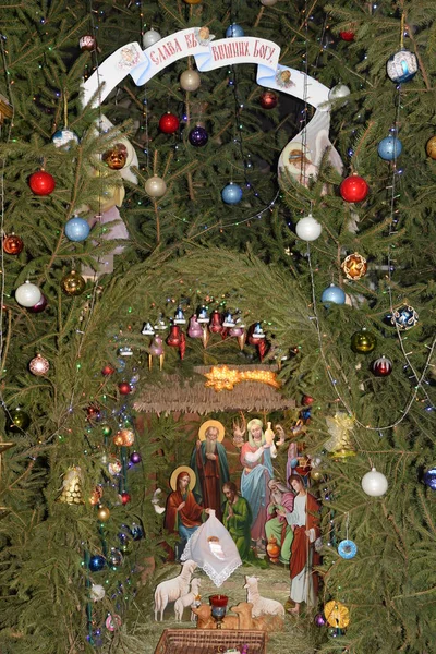 Vánoční Postýlka Klášteře — Stock fotografie