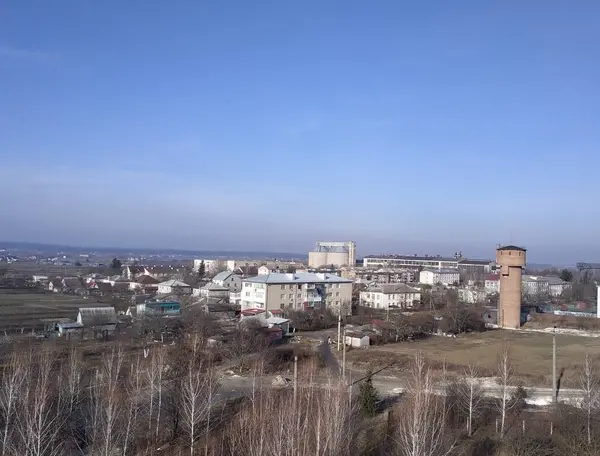 Vista Dalla Finestra Verso Città — Foto Stock