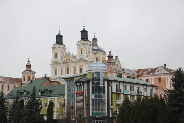 Вечірні Силуети Старого Міста — стокове фото