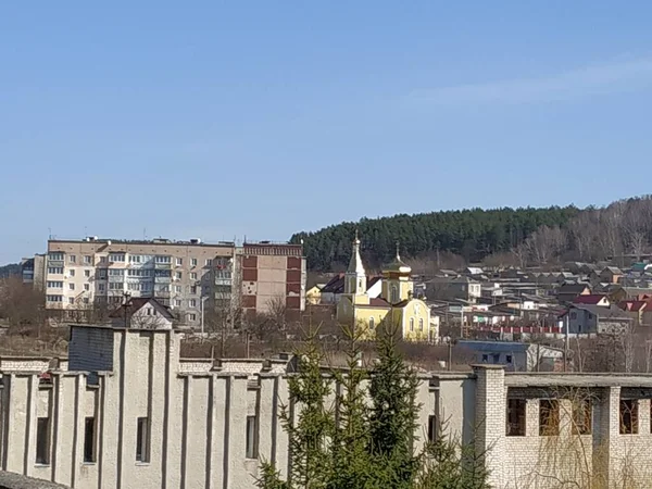 Vista Dalla Finestra Verso Città — Foto Stock