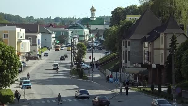 Shevchenko Street Kremenets Ternopil Região Ucrânia — Vídeo de Stock