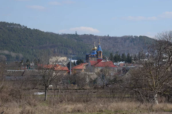 Вид Вікна Місто — стокове фото