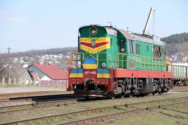 Locomotiva Chme3 Russo Chme3 Checoslovaco Locomotiva Com Transmissão Elétrica Shunting — Fotografia de Stock