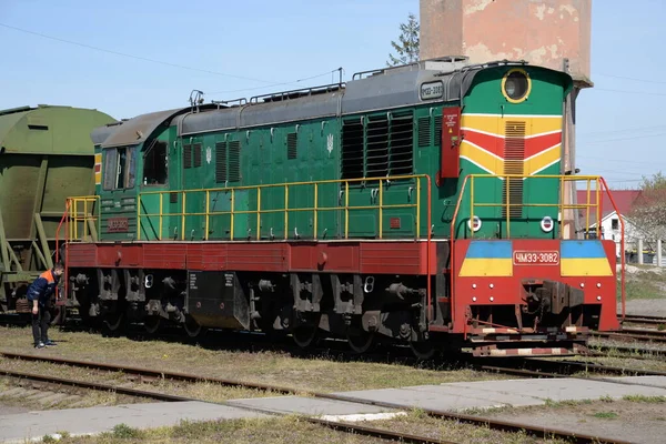 Locomotive Chme3 Chme3 Russe Locomotive Tchécoslovaque Avec Transmission Électrique Manœuvre — Photo