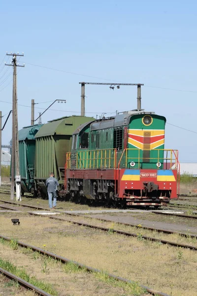 Locomotive Chme3 Chme3 Russe Locomotive Tchécoslovaque Avec Transmission Électrique Manœuvre — Photo