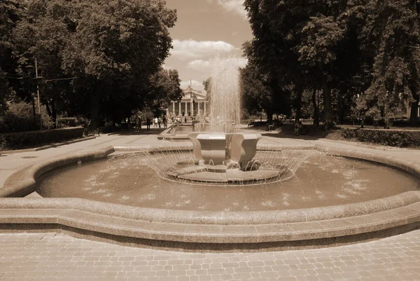 Esquina Plaza Del Teatro Ternopil Ukraine — Foto de Stock